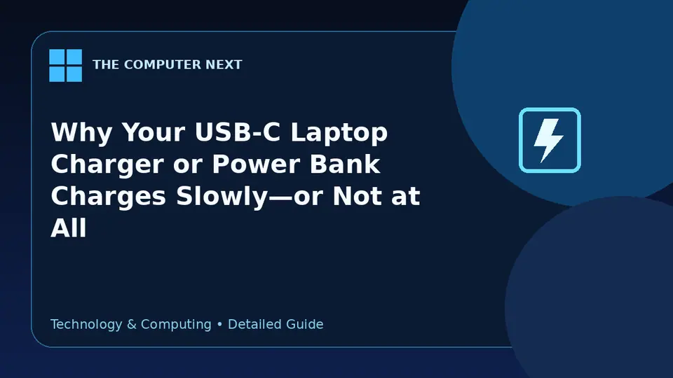 Why Your USB-C Laptop Charger or Power Bank Charges Slowly—or Not at All