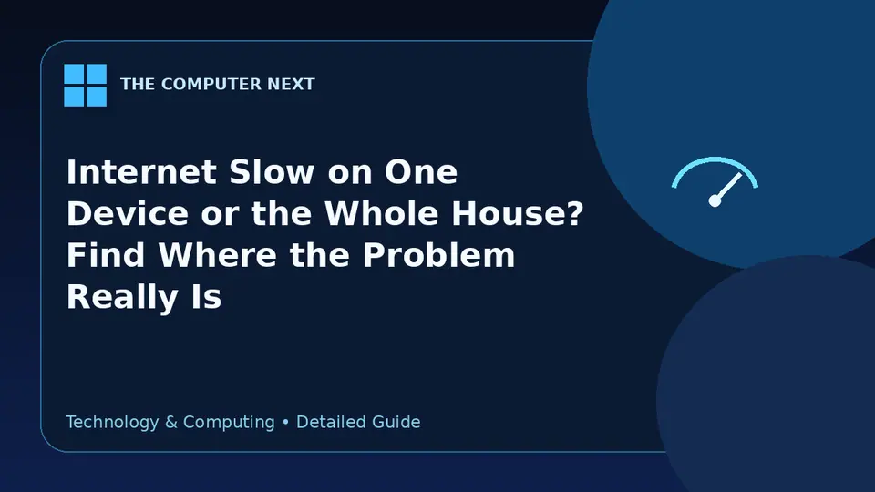 Internet Slow on One Device or the Whole House? Find Where the Problem Really Is