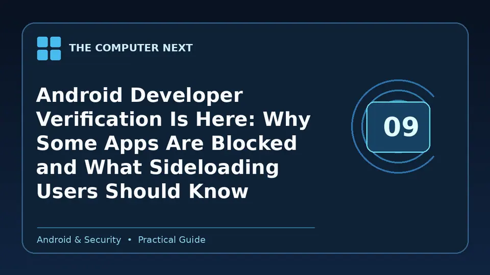 Android Developer Verification Is Here: Why Some Apps Are Blocked and What Sideloading Users Should Know