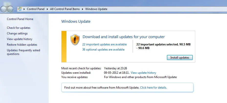 Fix Windows Update Error 0x8000FFFF in Windows 7 and Vista — Historical Guide