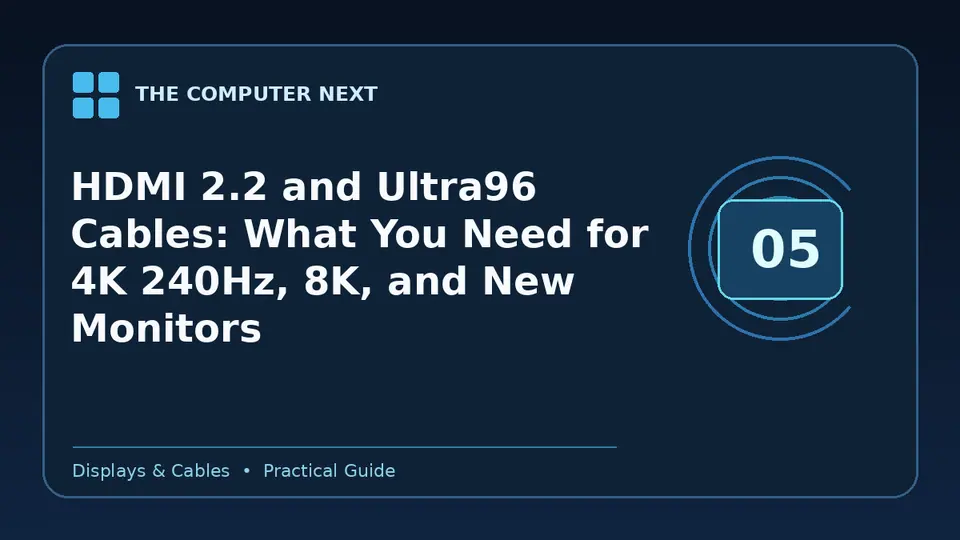 HDMI 2.2 and Ultra96 Cables: What You Need for 4K 240Hz, 8K, and New Monitors