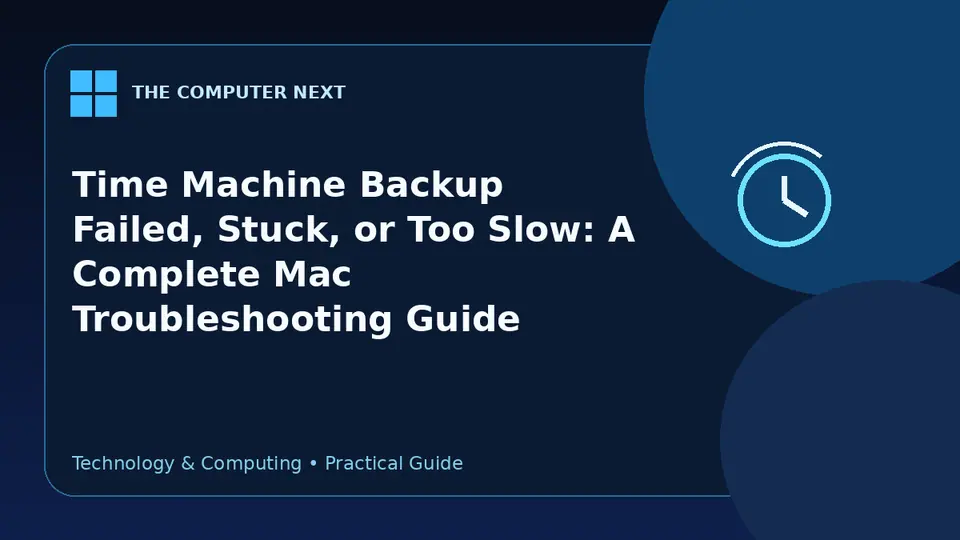 Time Machine Backup Failed, Stuck, or Too Slow: A Complete Mac Troubleshooting Guide