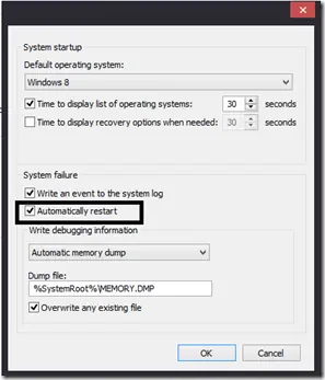 How to Disable Automatic Restart on System Failure in Windows 8, 7, Vista, and XP (Historical)