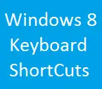Handy Keyboard Shortcuts for Windows 8 (Historical)