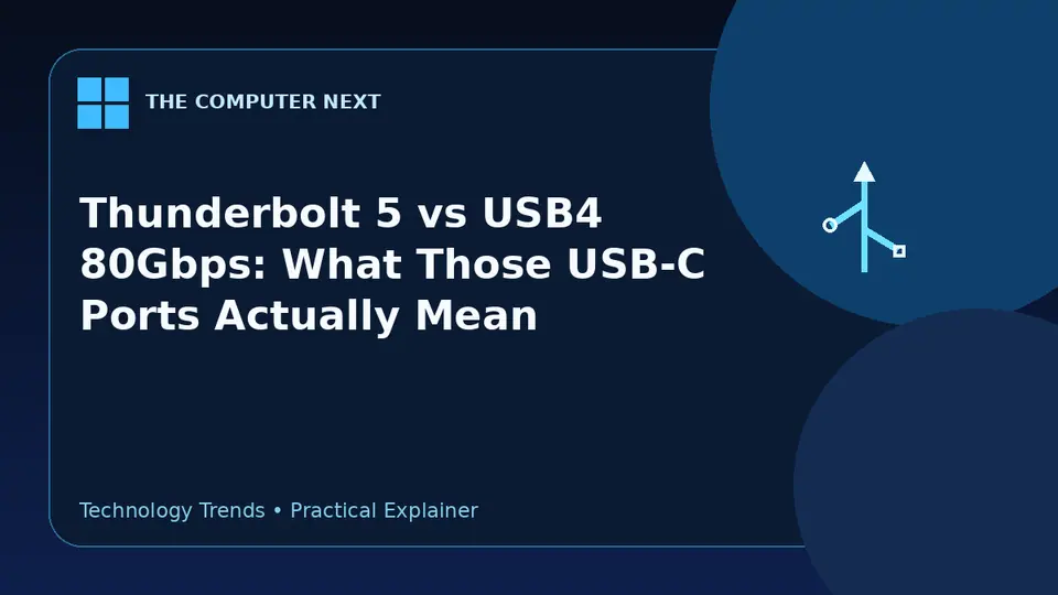 Thunderbolt 5 vs USB4 80Gbps: What Those USB-C Ports Actually Mean