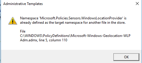 Fix : Namespace error with gpedit.msc Windows 10